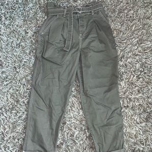 Army green, target, high waisted, dress pants